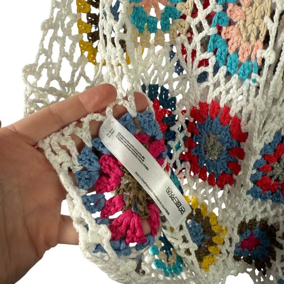 Urban Outfitters Crochet Granny Square Vest Cottagecore Boho Festival Womens OS - Picture 3 of 5